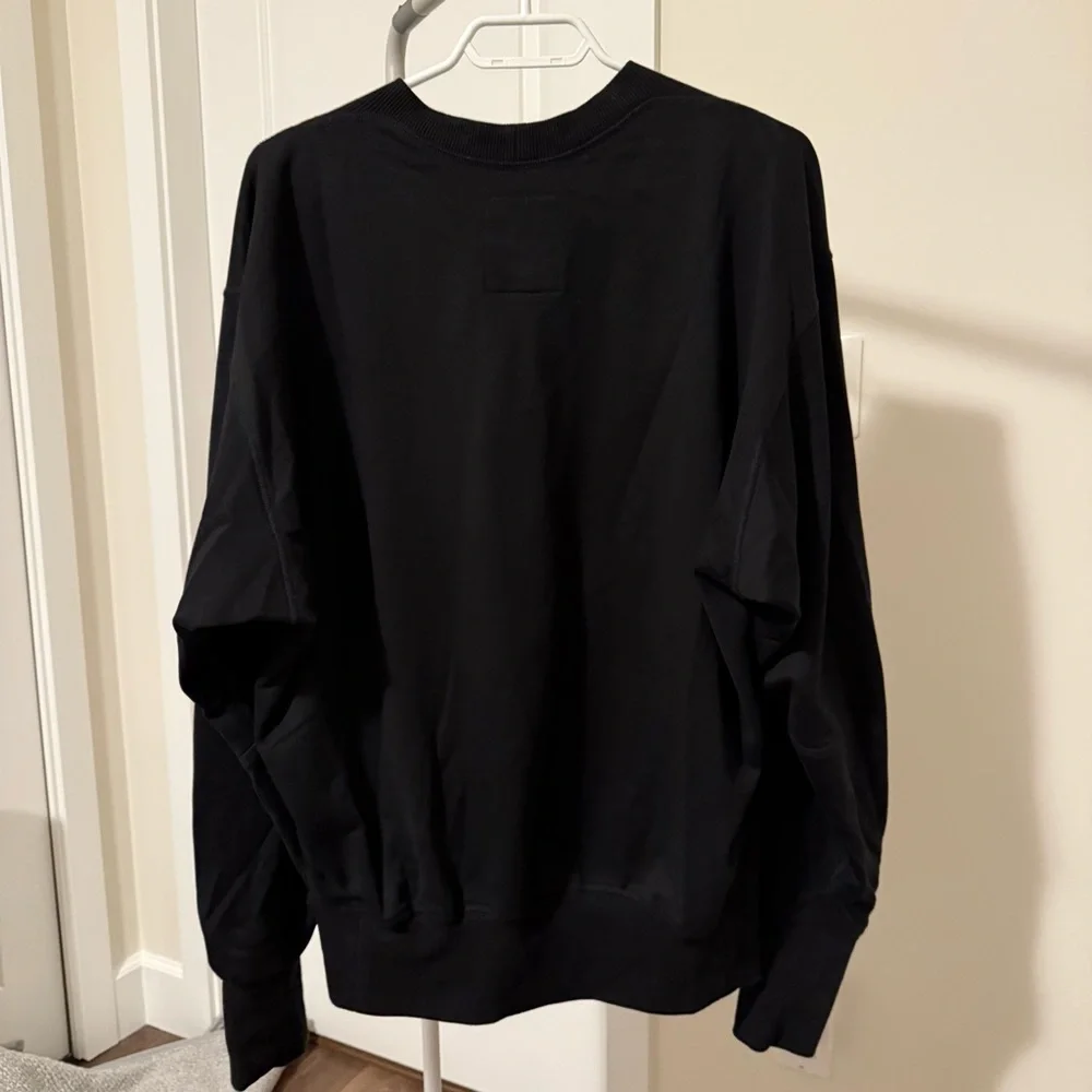 Y-3 Black Sweatshirt with Pink Floral Design - Picture 3 of 4